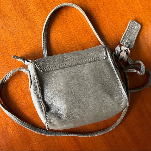Le-Junev Chic Gray Leather Mini Crossbody Bag - Picture 2 of 10